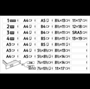 DECAL:SIZE INDICATION:PAPER TRAY