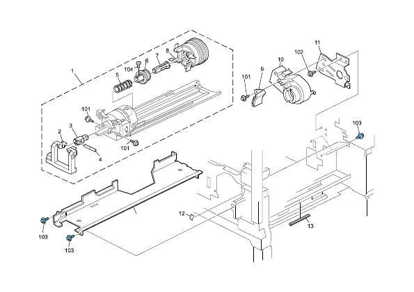 Toner Supply Unit Section (D182/D183/D184)