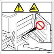 DECAL:CAUTION:PULL OUT:PAPER FEED