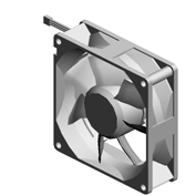 Вентилятор осевой с электродвигателем постоянного тока шириной 80 мм, (x7)DC FAN MOTOR:AXIAL:MM80