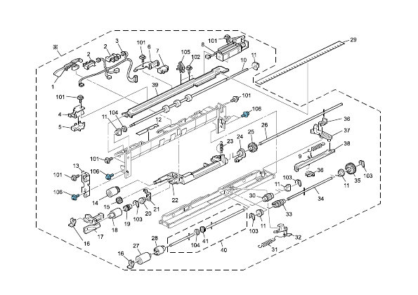 Paper Feed Section 2 (D182/D183/D184)